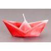 Svíčka lodička - velká - červená
