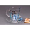Sada hrnek klasik s podšálkem - věř svým snům - modrá