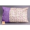 Pohankový polštář - levandulový, fialový pruh