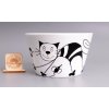Porcelánová miska - černobílá kočka