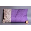 Pohankový polštář - fialový, kočky - levandulový pruh