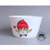 Porcelánová miska - Vánoční skřítek se srdíčky