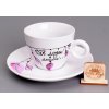 Šálek s podšálkem 0,15 L - věř svým snům, růžová