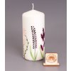 svíčka 15 cm - purpurové trávy