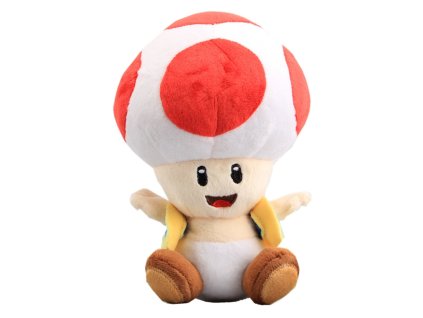 PHPL2145A plysova hracka super mario toad cervena houba 17cm