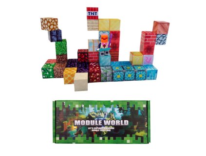MSTB2356A magneticka stavebnice minecraft special blocks 51ks