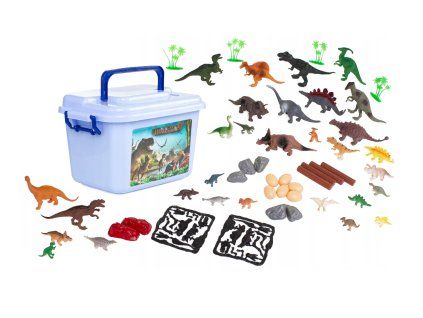 FIBH2444A sada figurek dinosauri s doplnky v boxu 54ks