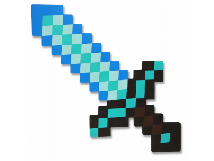 OPBH1524AA diamantovy mec minecraft 45cm penovy