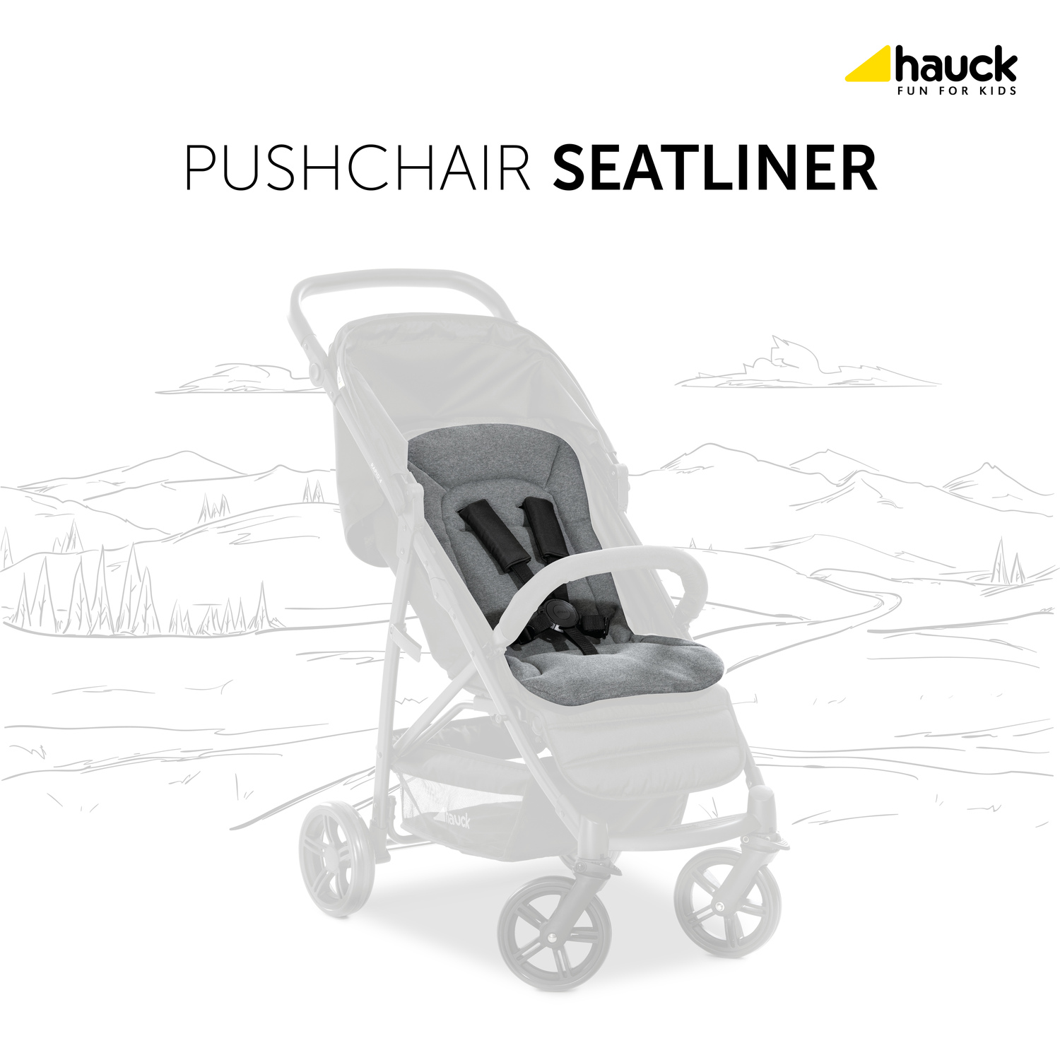 Hauck Podložka do kočárku Liner Light Grey