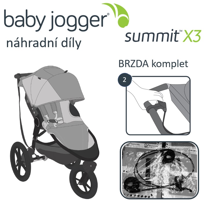 Levně Baby Jogger BabyJogger BRZDA komplet SUMMIT X3