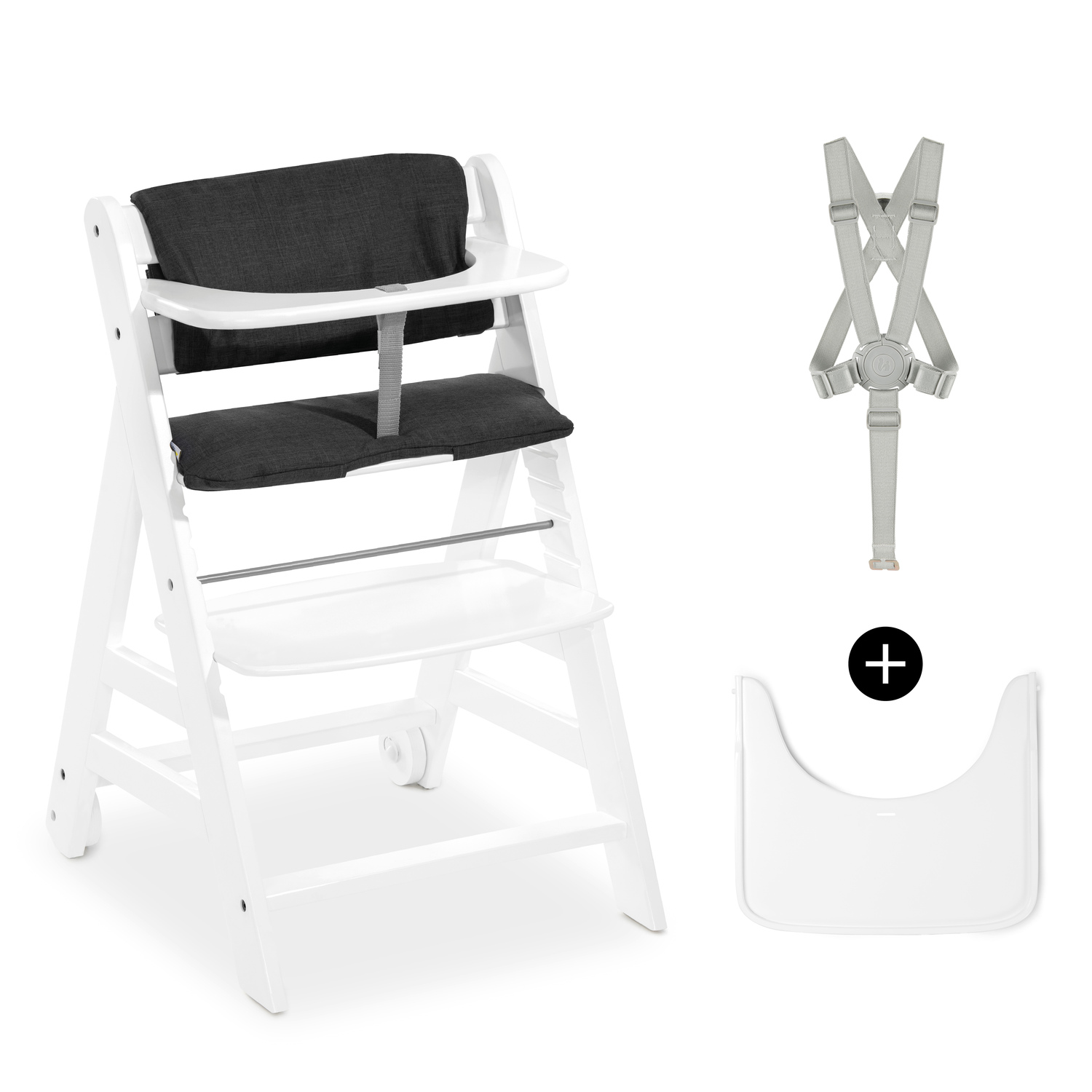 Levně Hauck Beta+ B dřevěná židle, White