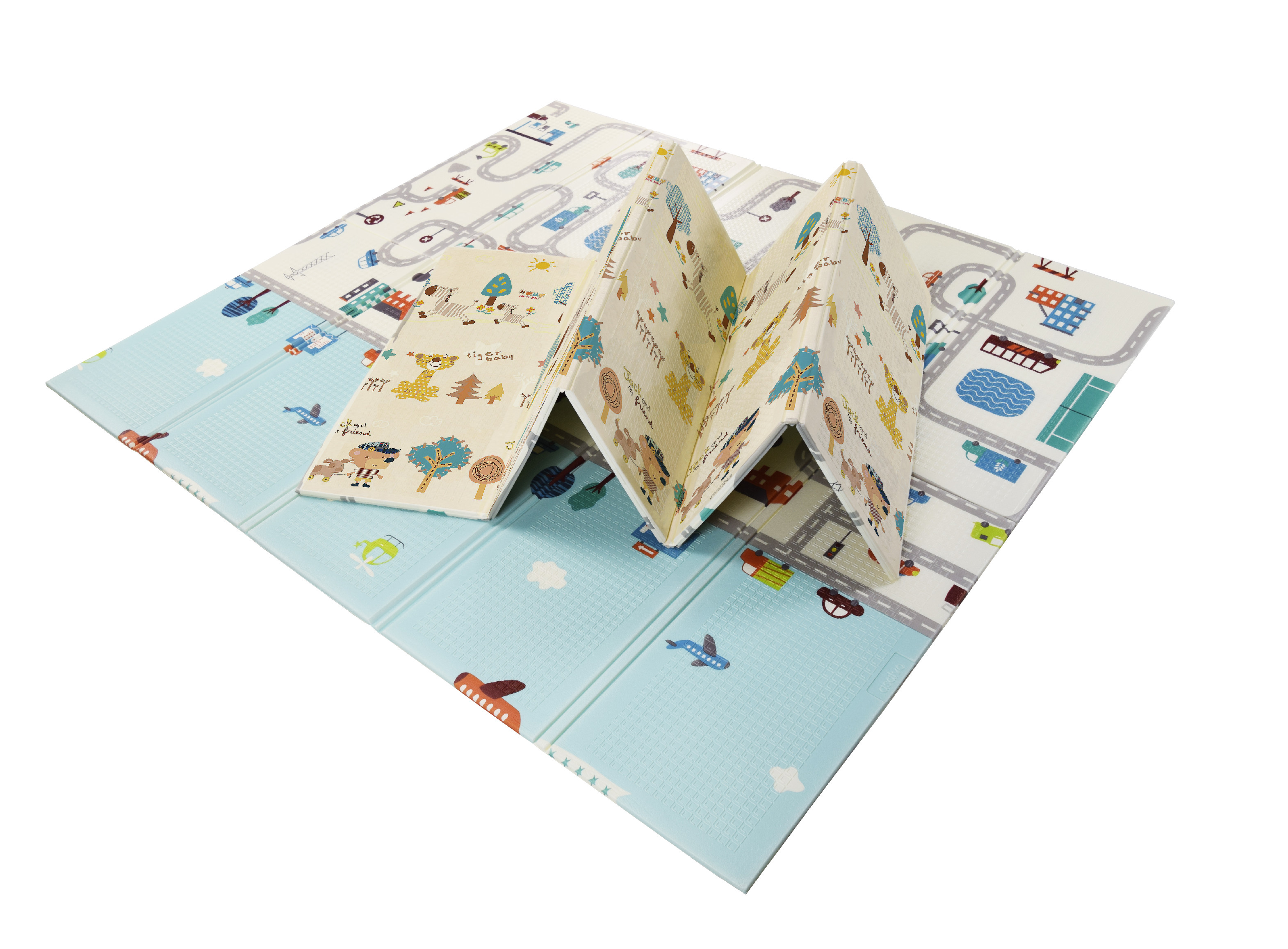 Levně Asalvo Hrací podložka PLAY MAT XXL 200*180cm CITY-FOREST