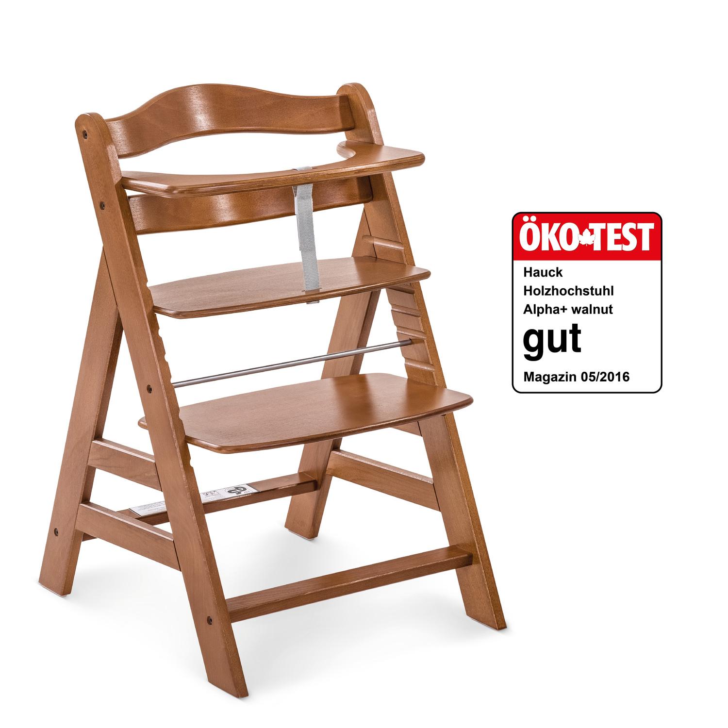 Levně Hauck Alpha+ dřevěná židle, walnut