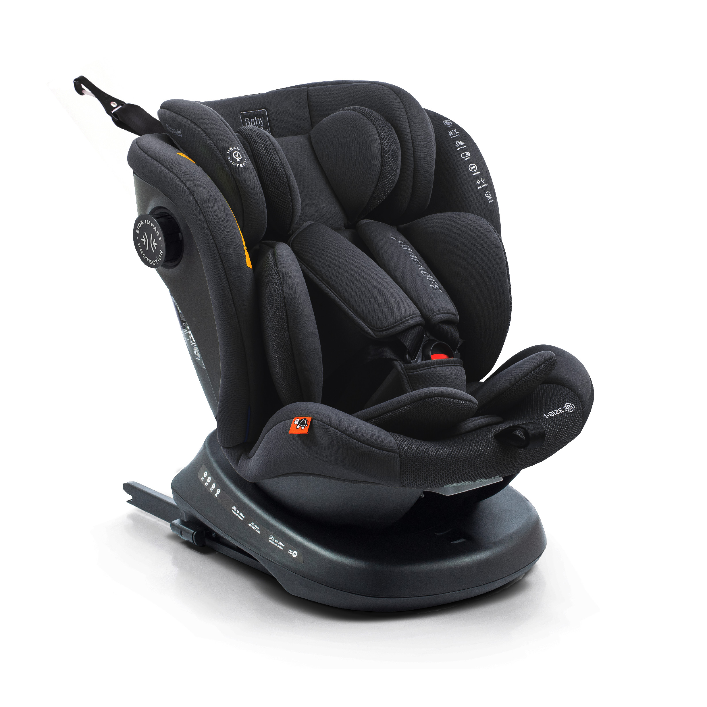 BabyAuto VALORA i-Fix i-Size 360° 40-150 autosedačka, JET BLACK