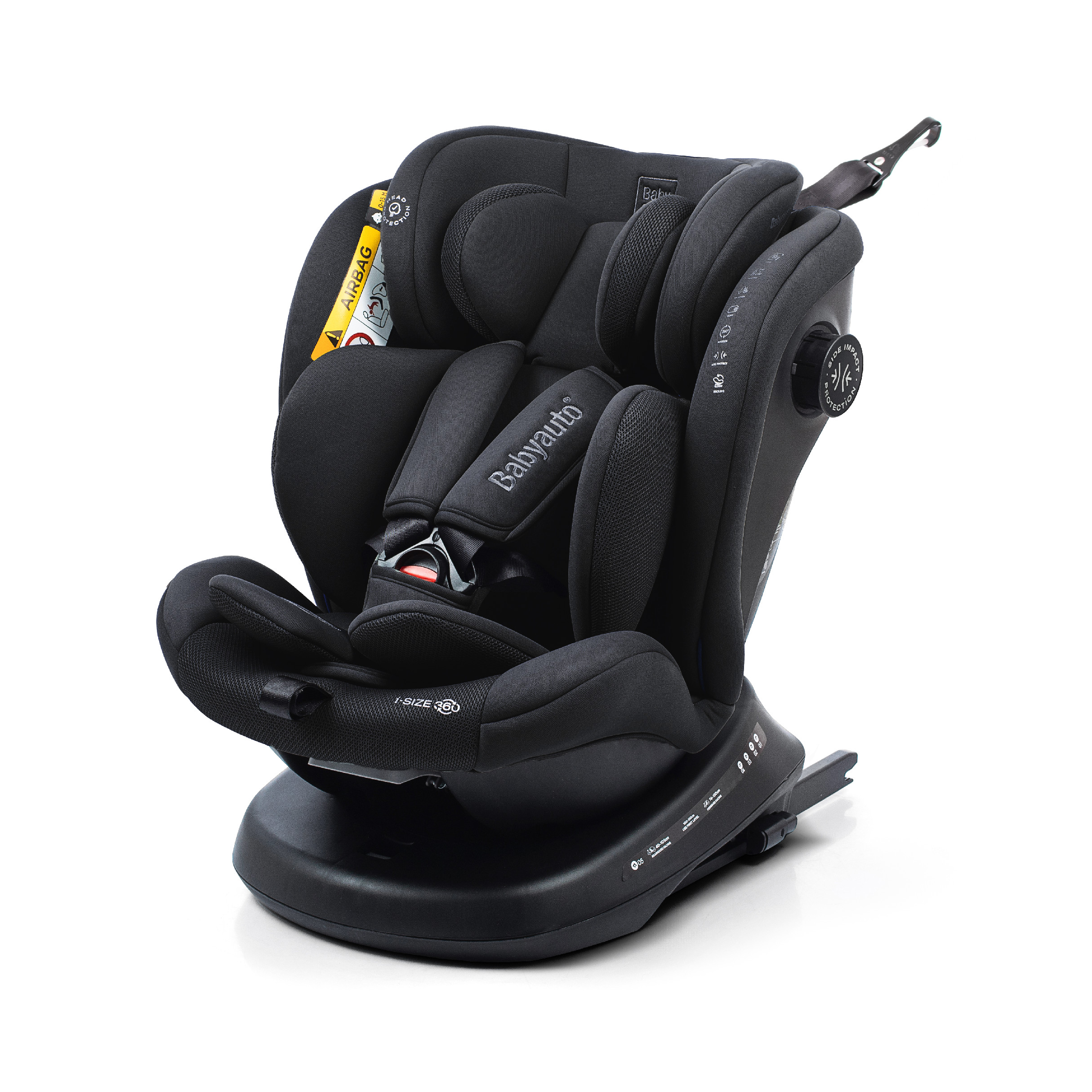Levně BabyAuto VALORA i-Fix i-Size 360° 40-150 autosedačka, JET BLACK