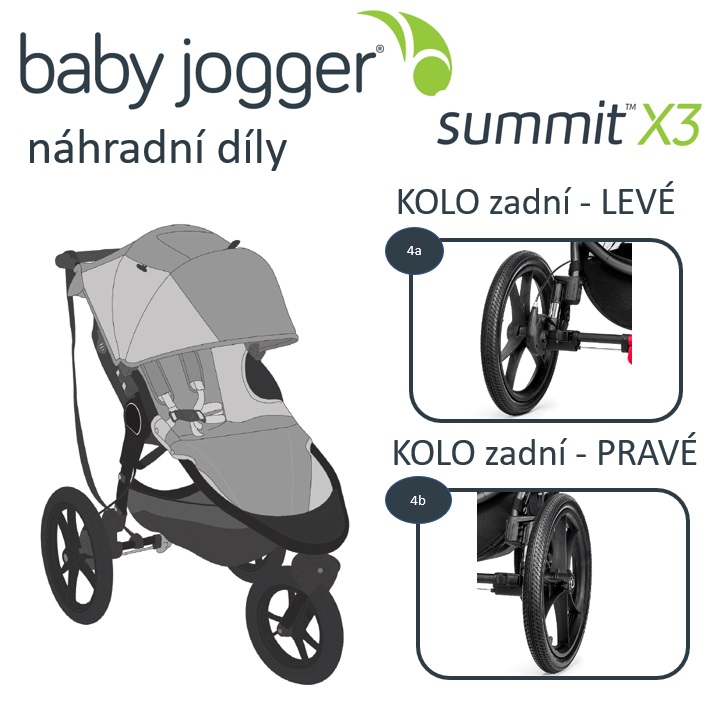 Baby Jogger BabyJogger KOLO zadní SUMMIT X3 LEVÉ
