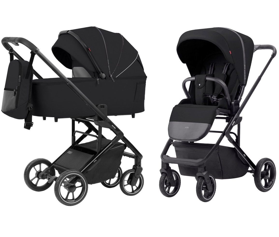 Levně Kočárek 2v1 CARRELLO Alfa CRL-6507 2023 Midnight Black