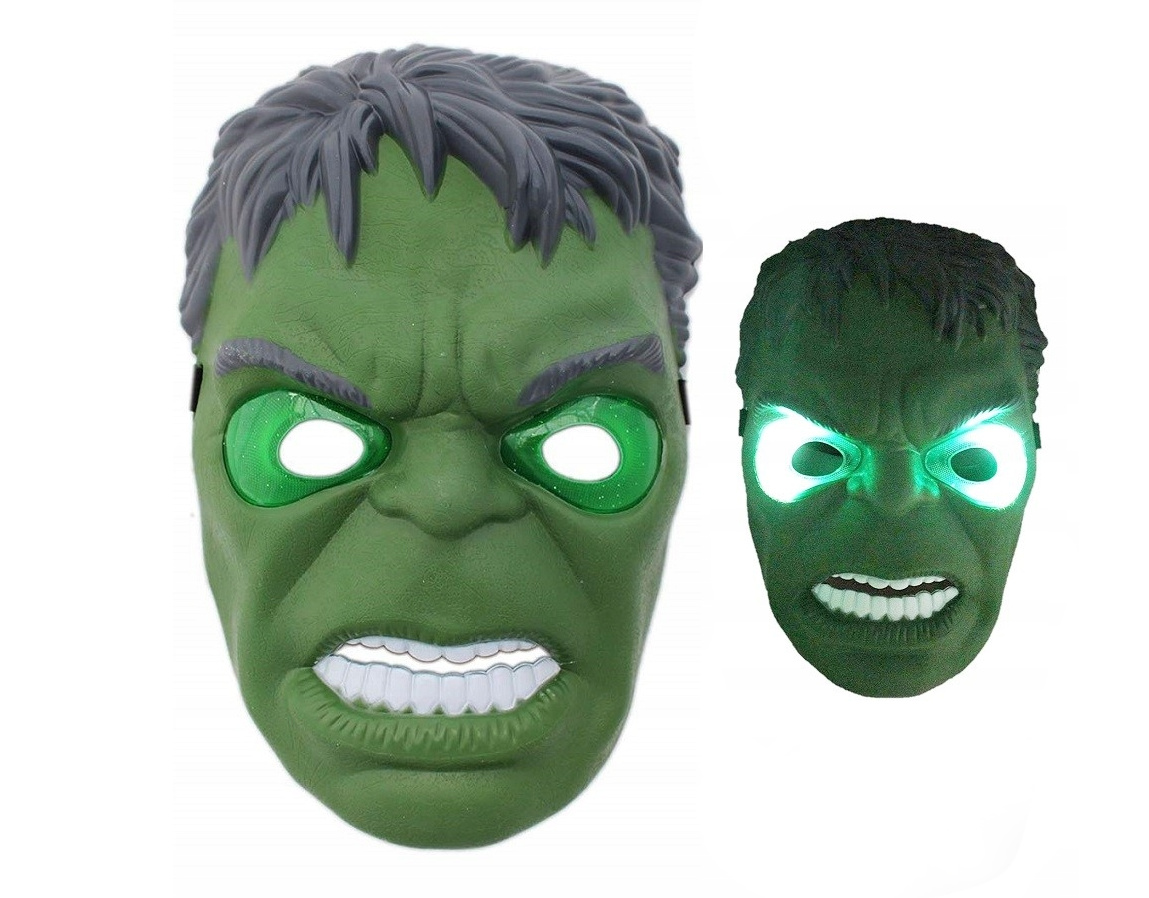 Levně FunCo Hulk svítící maska zelená