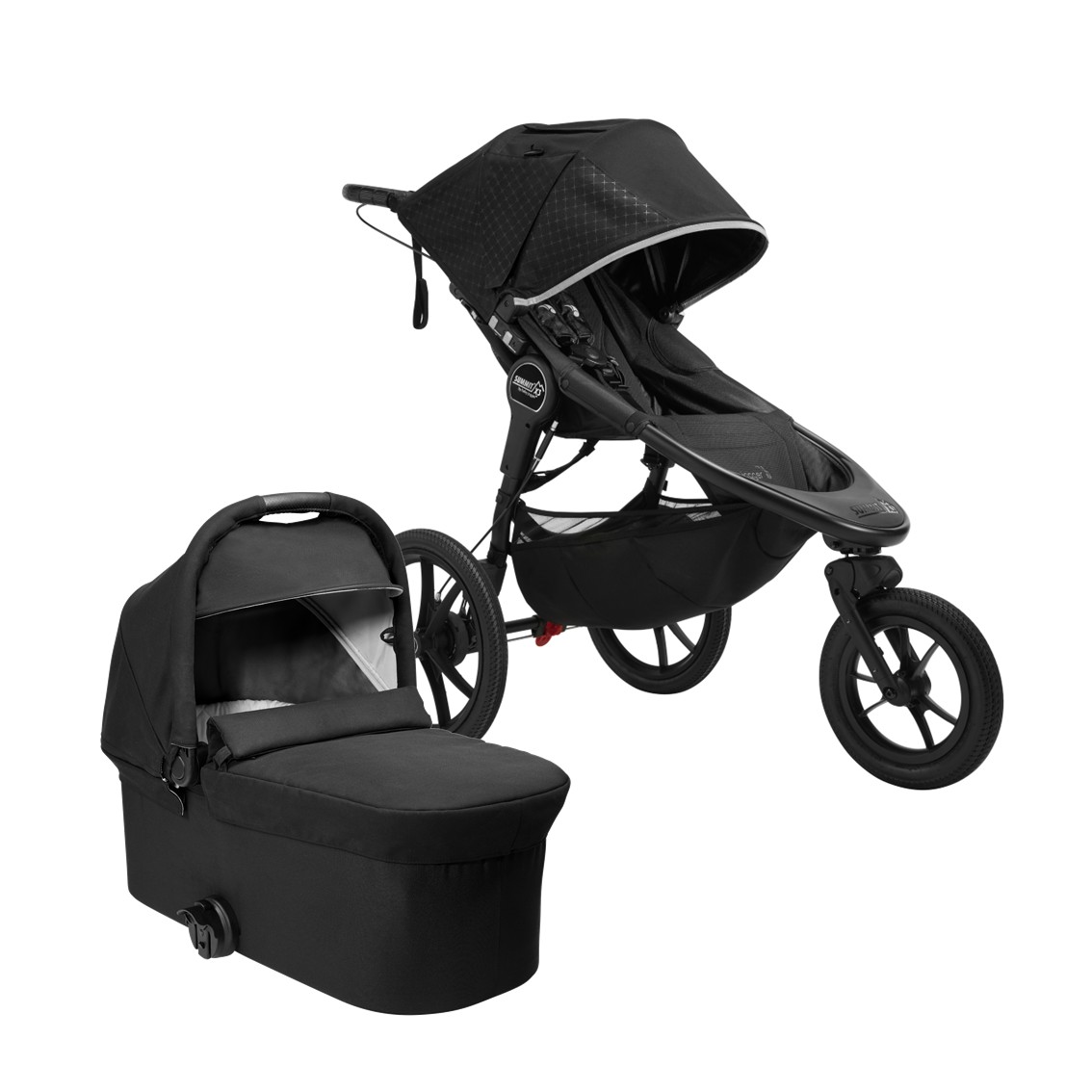 Baby Jogger BabyJogger SUMMIT X3 set 2v1 (kočárek+korba) MIDNIGHT BLACK+PRIME BLACK