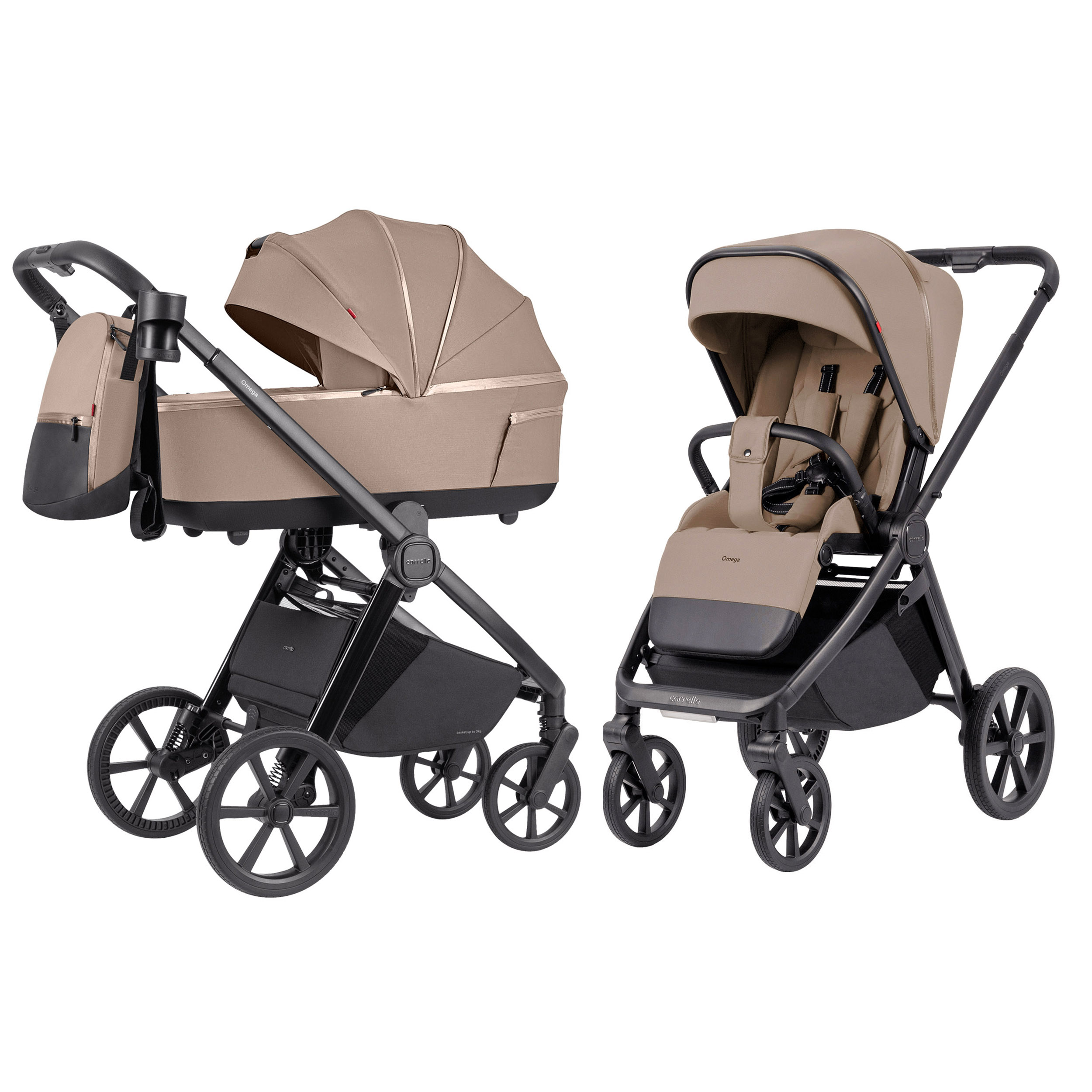 Dětský kočárek 2v1 CARRELLO Omega Plus CRL-6540/1 2025 Asteroid Beige