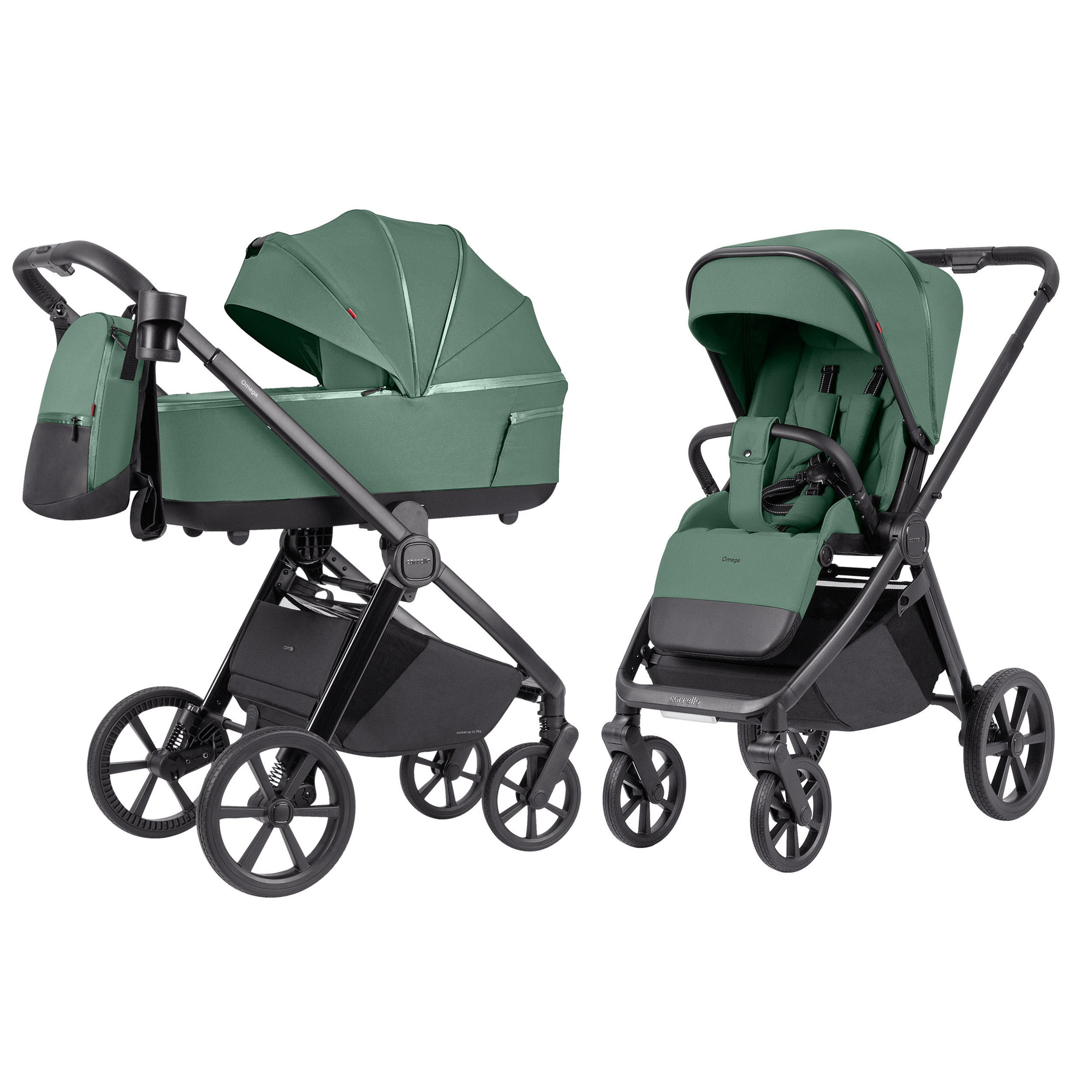 Dětský kočárek 2v1 CARRELLO Omega Plus CRL-6540/1 2025 Nova Green