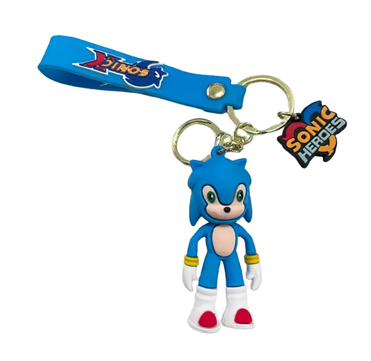Bagito Dětská klíčenka Ježek Sonic modrý s poutkem a karabinou