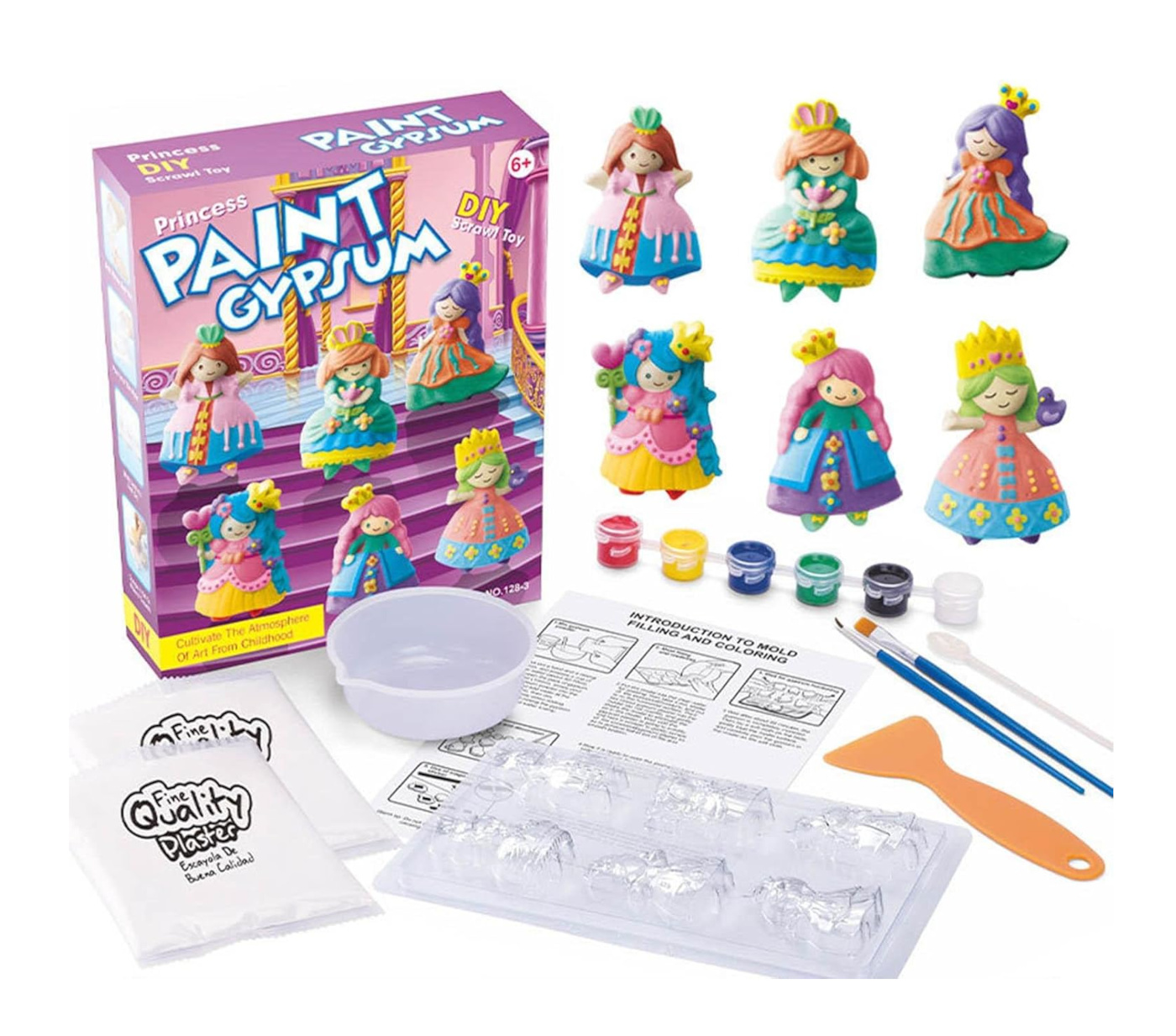 Toybit Kreativní sada DIY Svět princezen sádrové odlitky