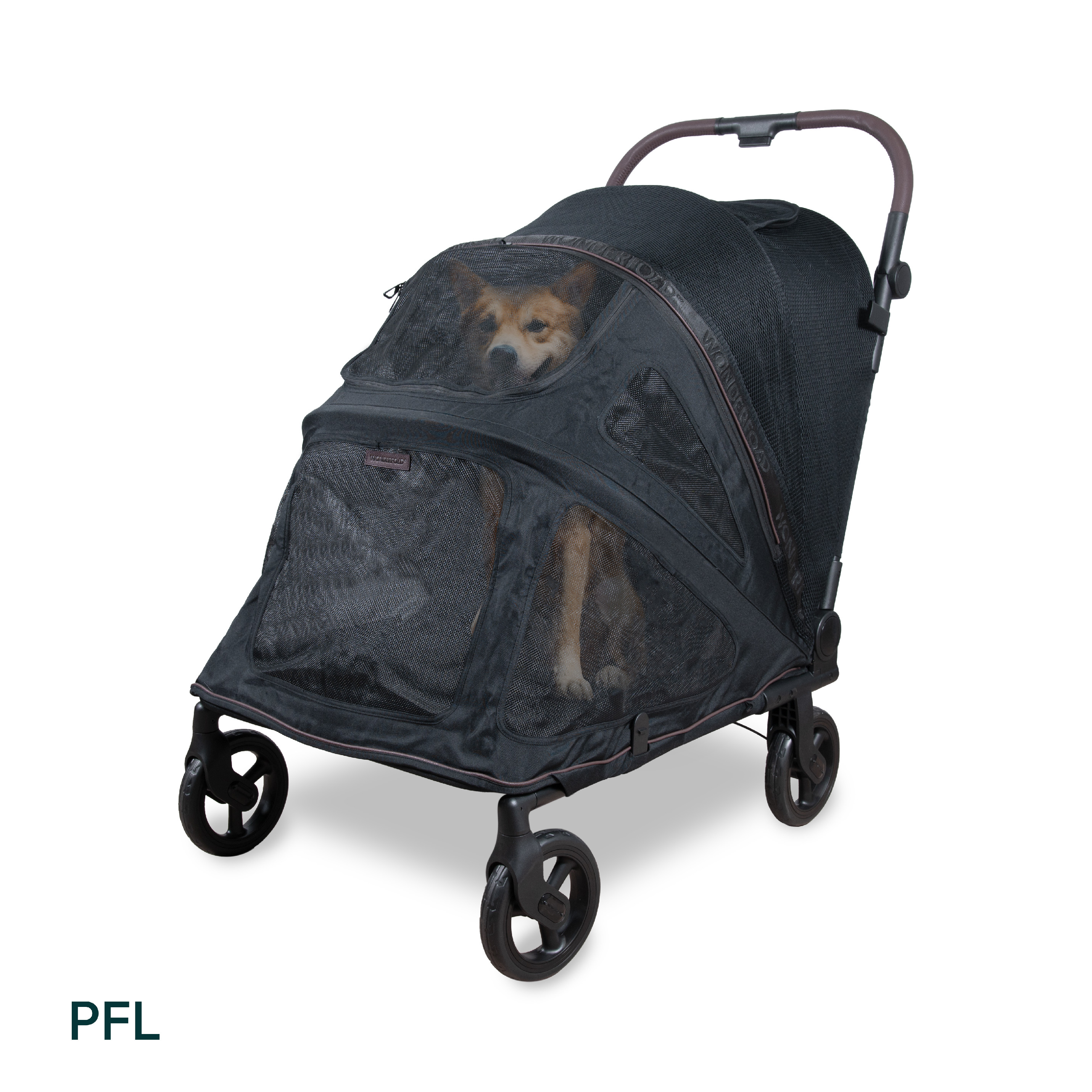 Levně Wonderfold Pet Kočárek PFL pro psy do 45 kg, black