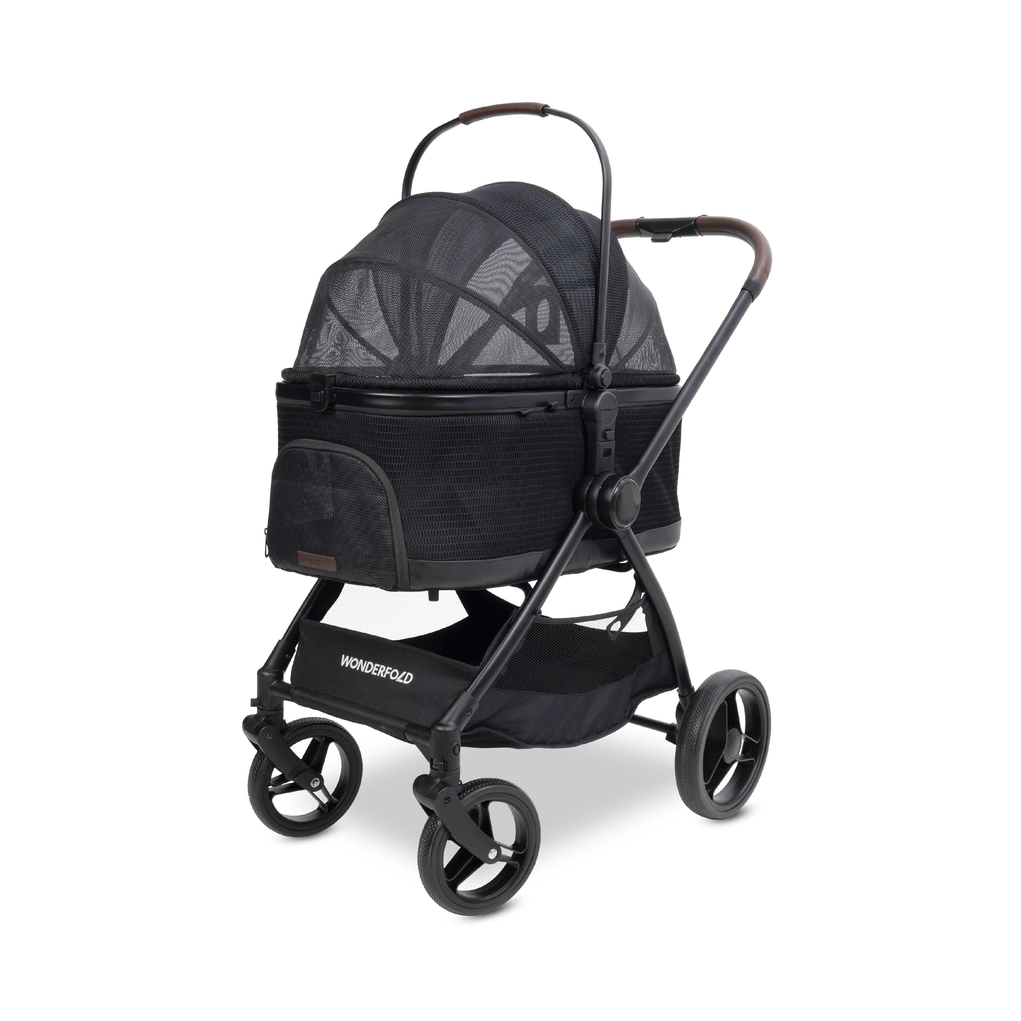 Levně Wonderfold Pet Kočárek P3 pro psy 2v1 do 22,7 kg (kočárek+přepravní taška) jet black