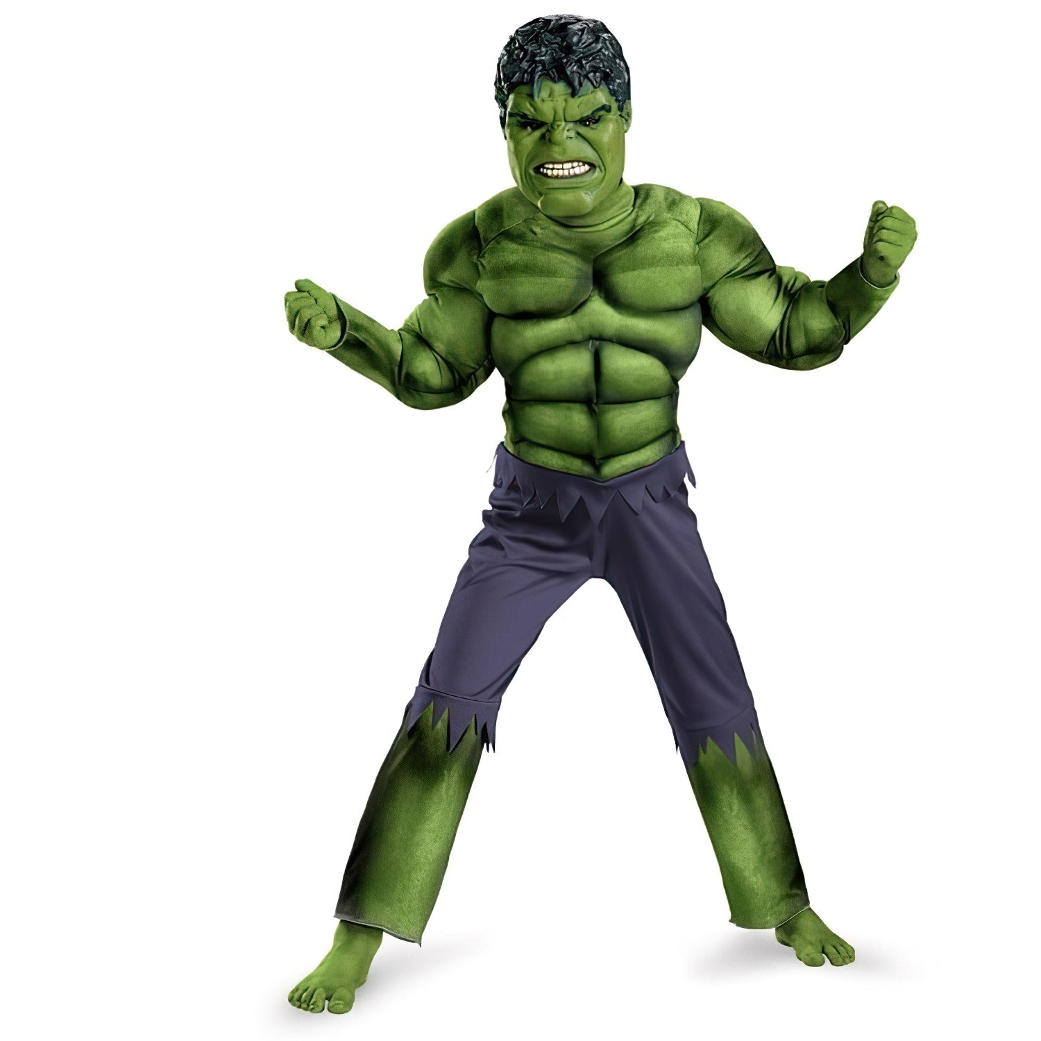Levně FunCo Dětský kostým Svalnatý Hulk s maskou 110-122 M