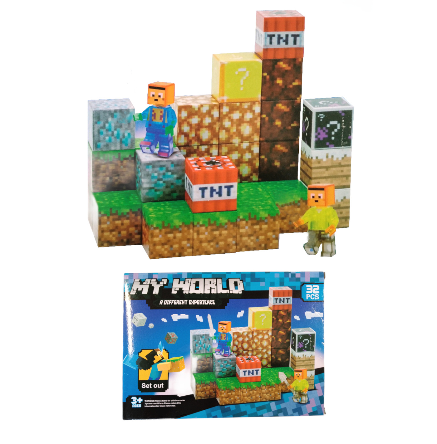Levně Toybit Magnetická stavebnice Minecraft TNT Creative world 32ks