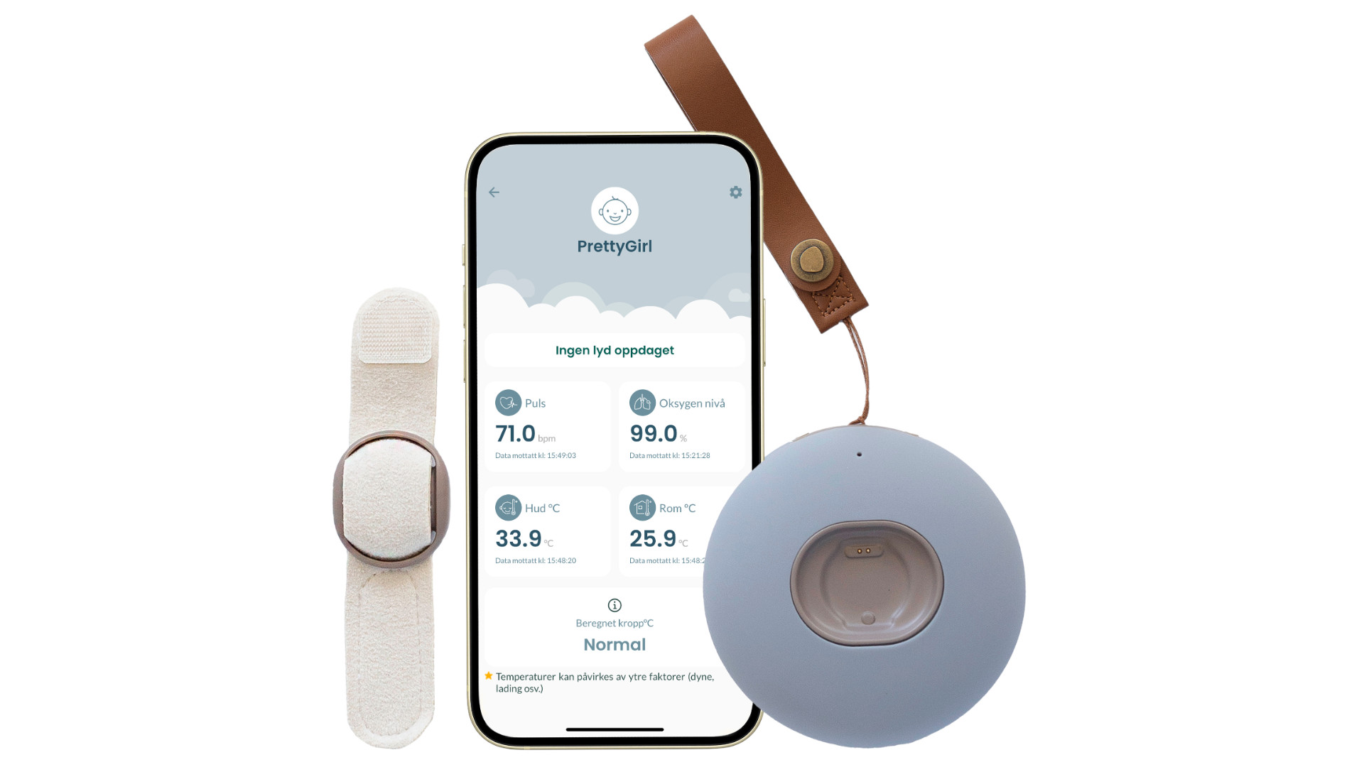 Levně BabySensor Relax Chytrý senzor pro děti 0m-5let, pásek ruka/noha
