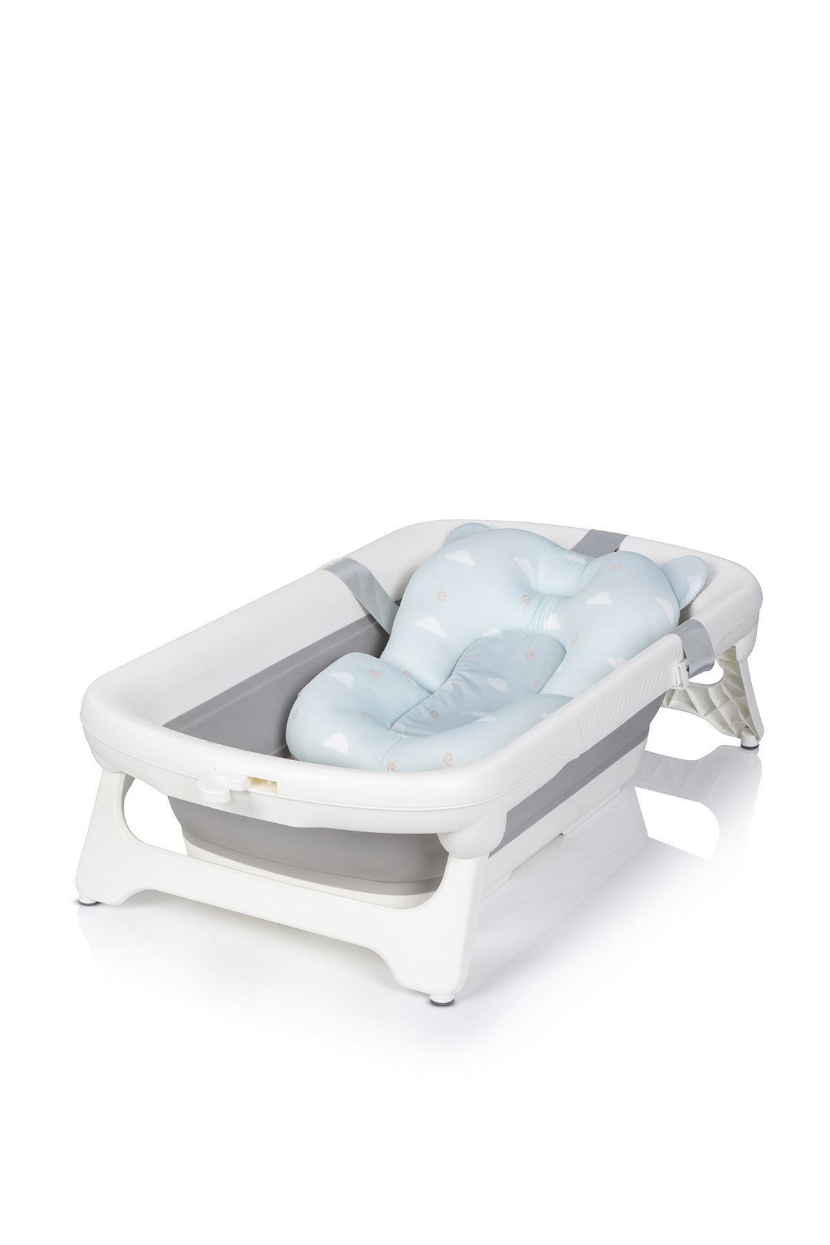 Levně Dětská skládací vanička s teploměrem Colibro Space Cloudy Blue