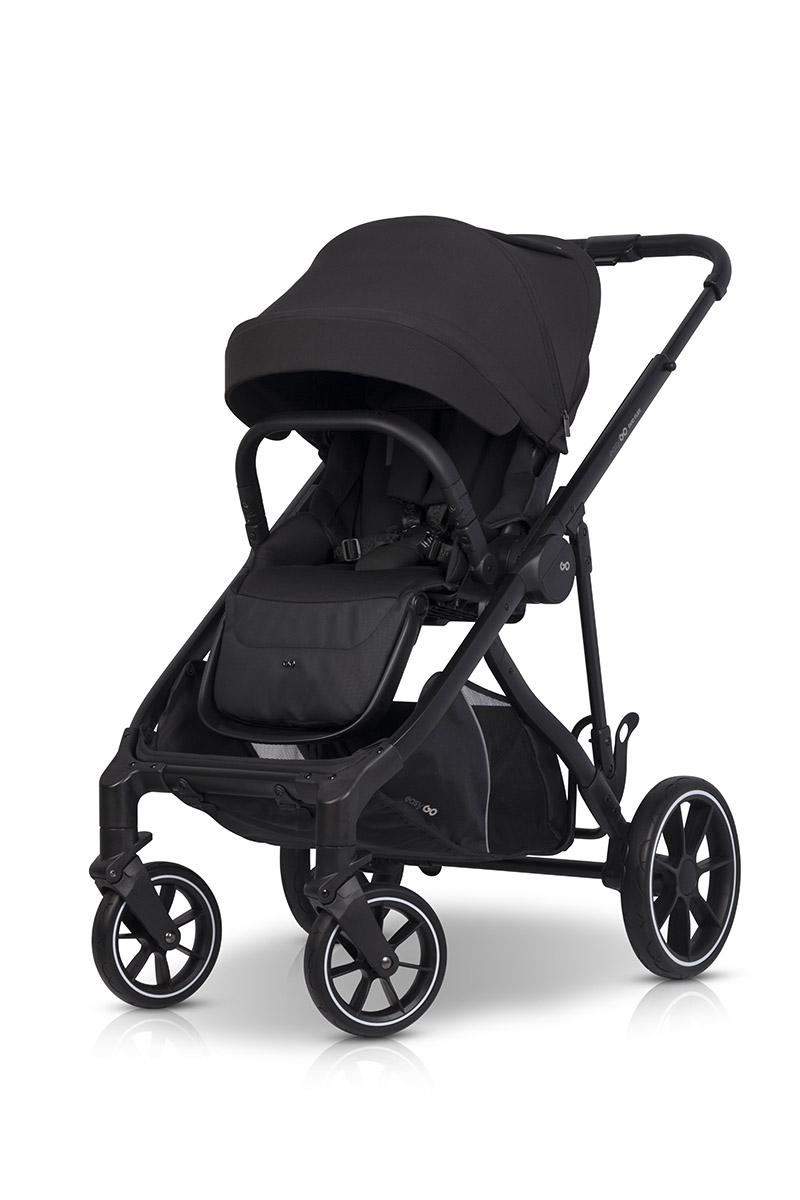 Levně Sourozenecký kočárek EasyGo Duoflex Ebony Black