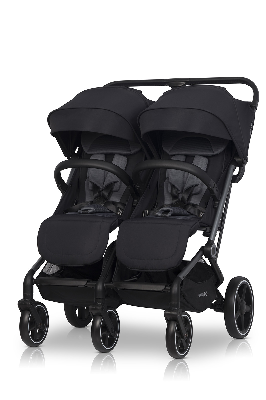 Sourozenecký kočárek EasyGo Echo Ebony Black