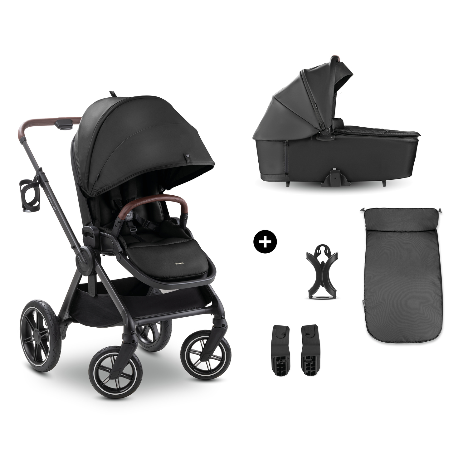 Levně Hauck Kombinovaný kočárek Comfort N Care 2v1 black