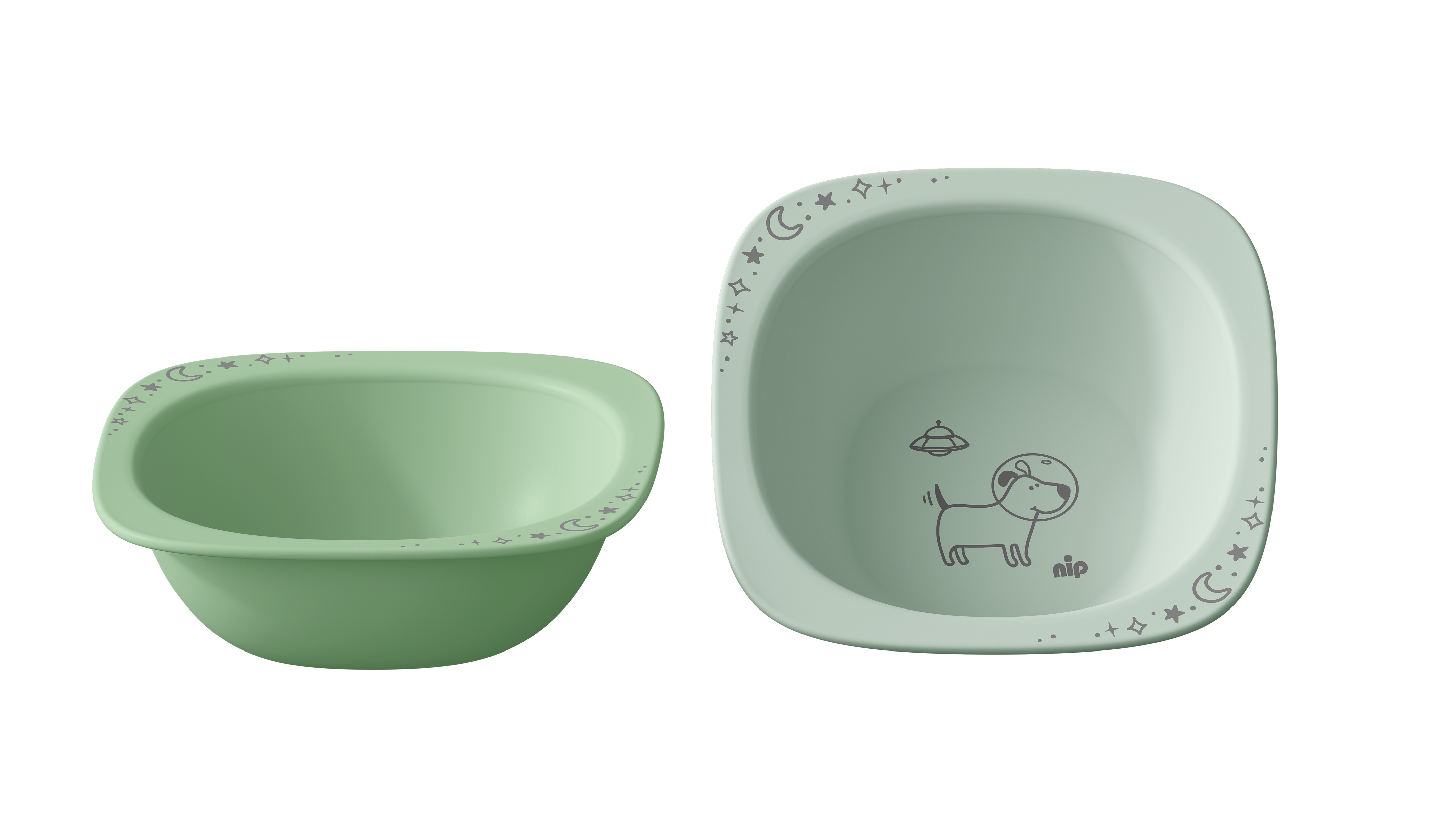 Levně NIP NATURE line miska, 4m+, 2ks, green