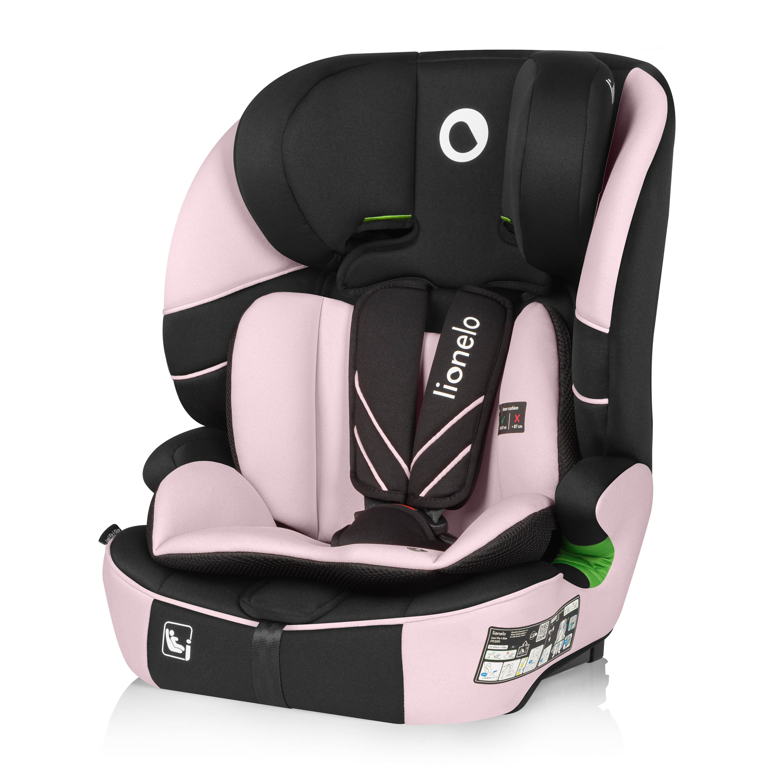 Levně Autosedačka Lionelo Levi Fix I-size 76-150 cm Farba: Pink Baby