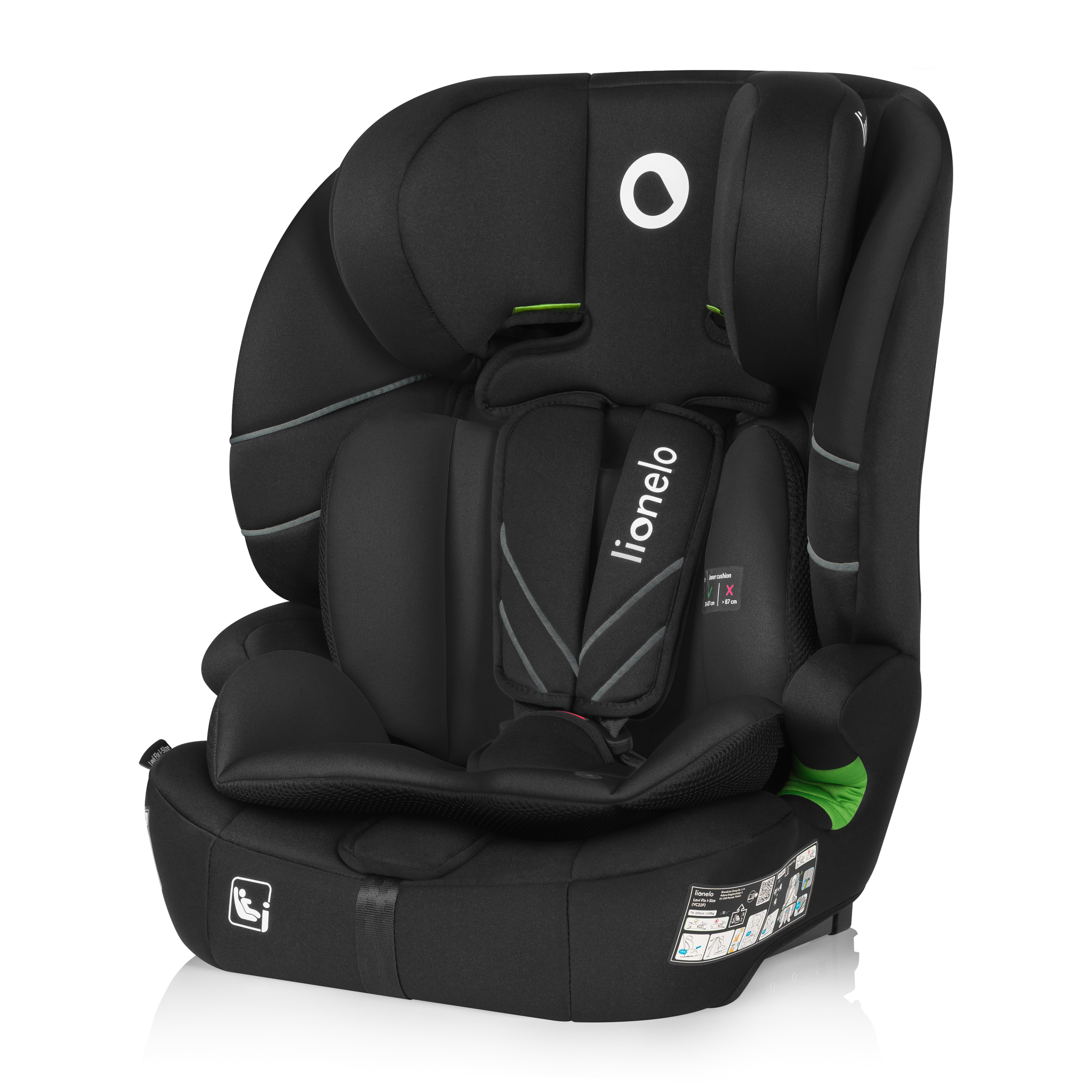 Levně Autosedačka Lionelo Levi Fix I-size 76-150 cm Farba: Black Carbon