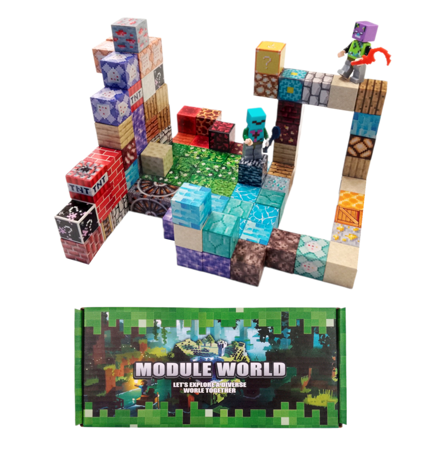 Levně Toybit Magnetická stavebnice Minecraft Special blocks 102ks