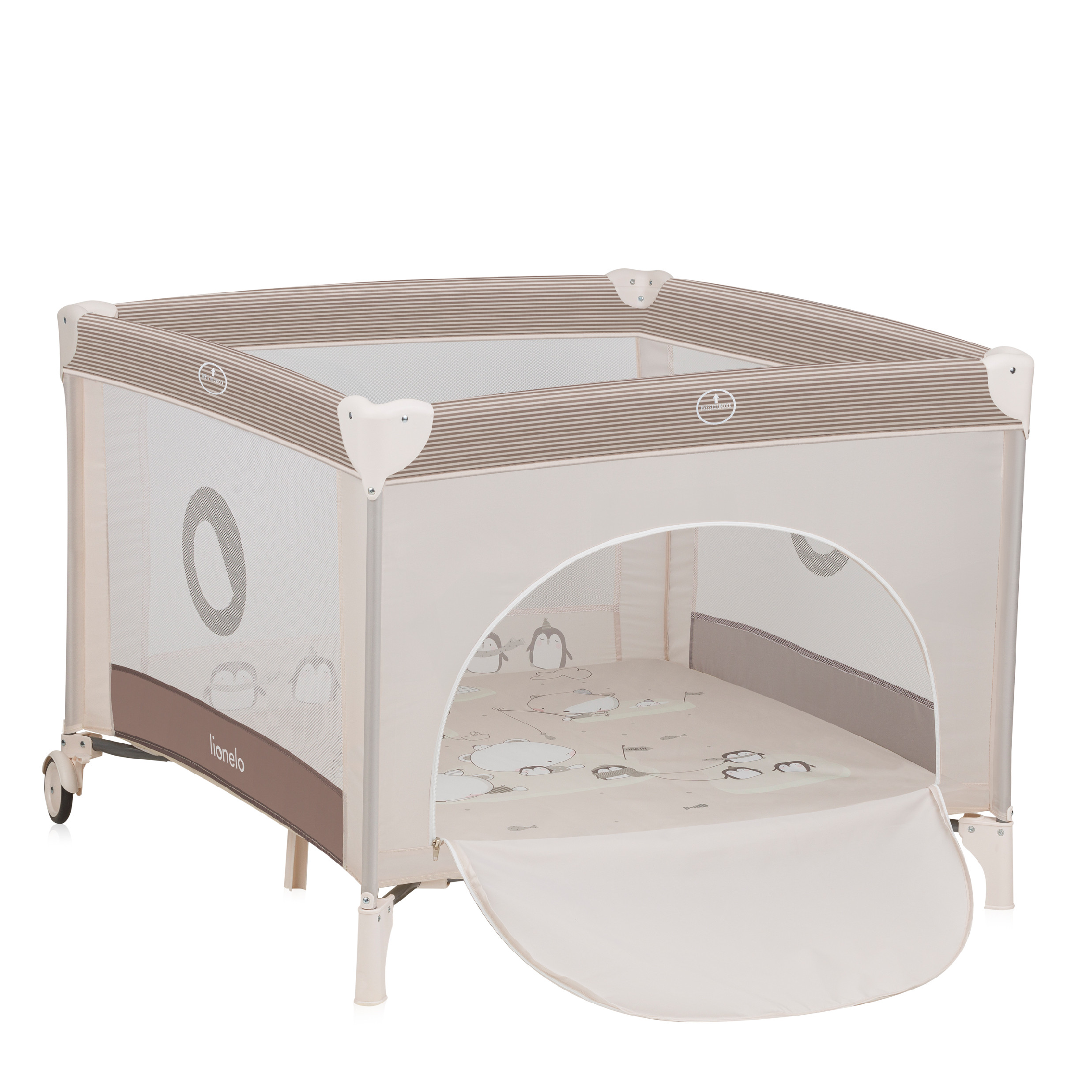 Levně Lionelo dětská ohrádka Bonnie 100 x 96 cm Farba: Beige Sand