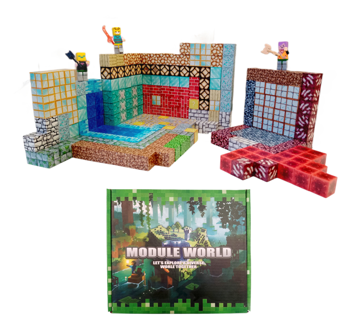 Levně Toybit Magnetická stavebnice Minecraft Special blocks 303ks