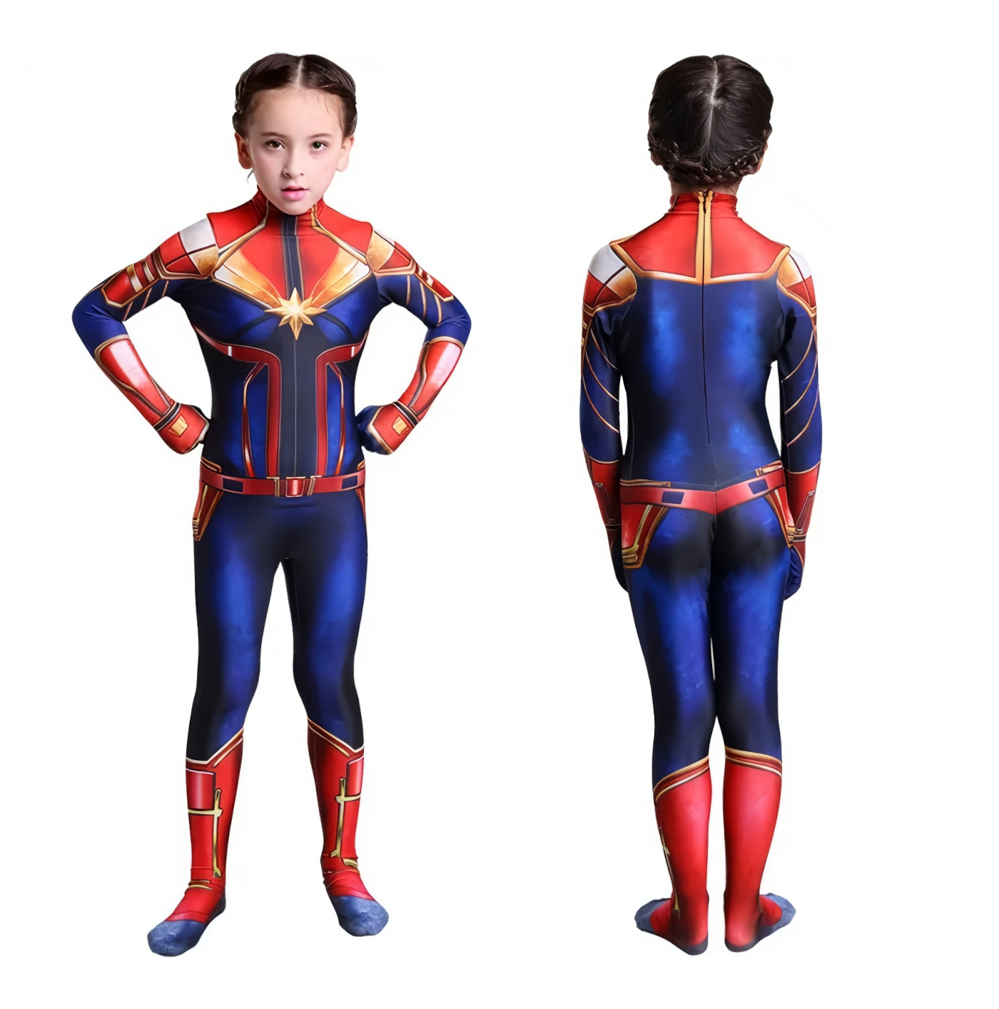 FunCo Dětský kostým Superhrdinka Captain Marvel 122-134 L