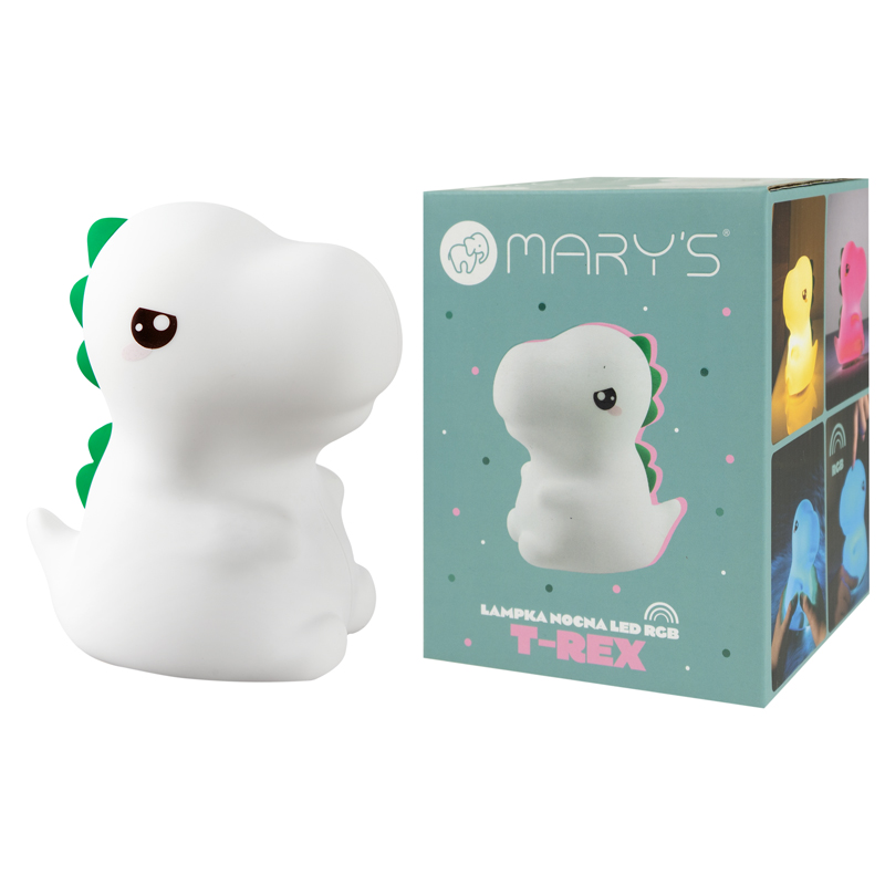 Mary's LED silikonová noční lampička RGB - T-REX