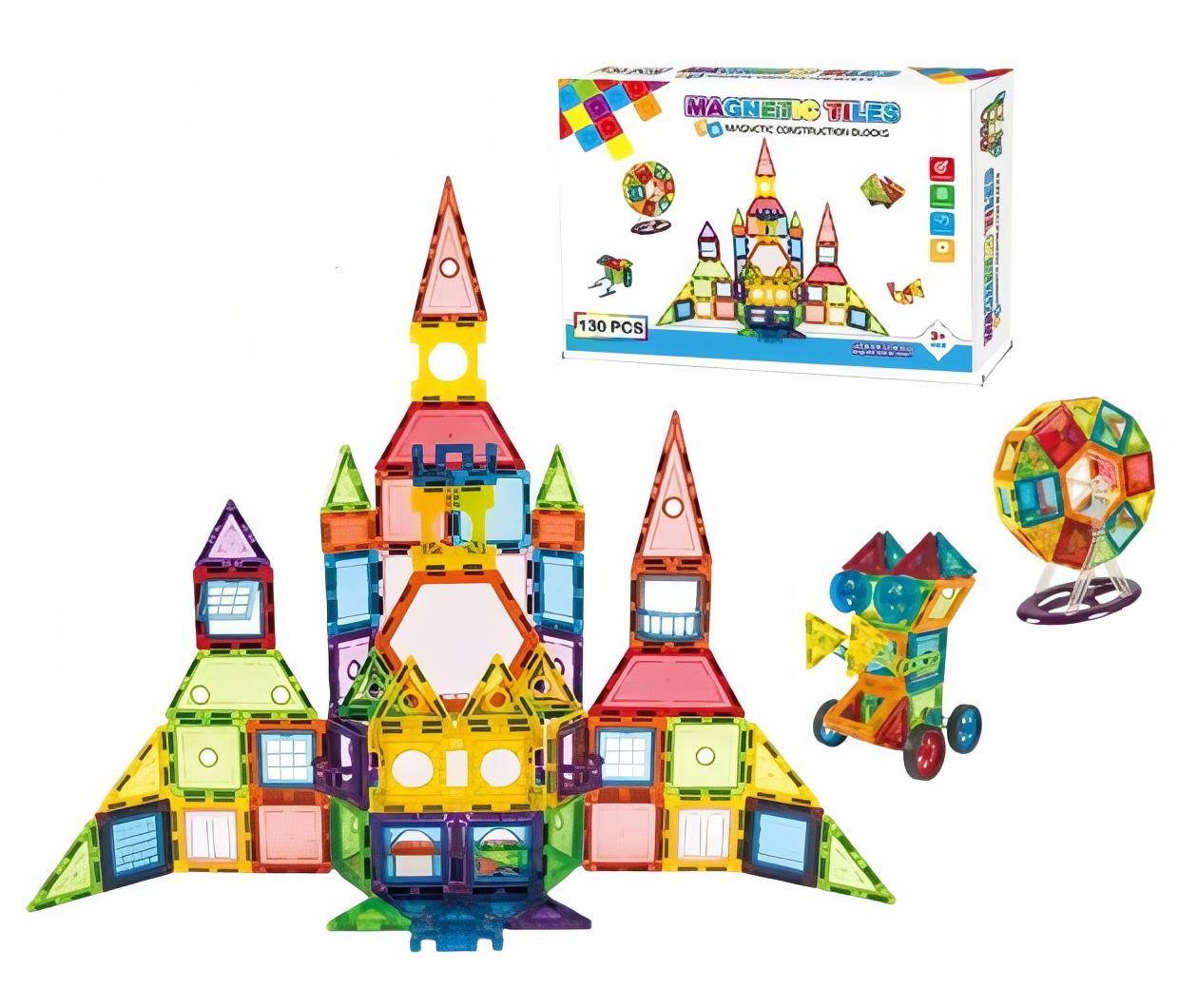Toybit Magnetická 3D stavebnice Space castle 130ks