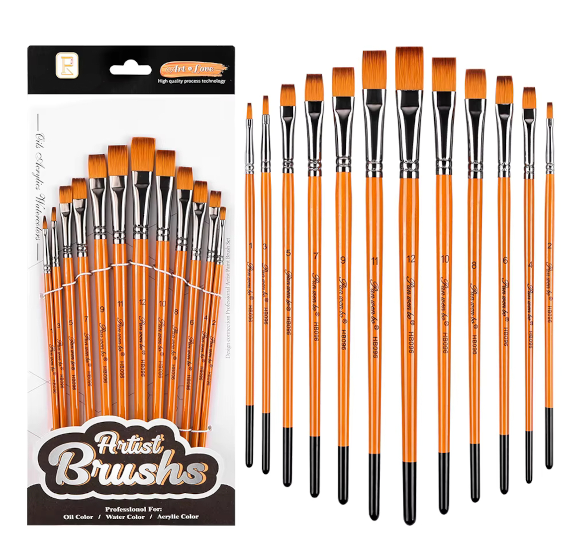 Toybit Sada uměleckých štětců Art 12ks - ploché
