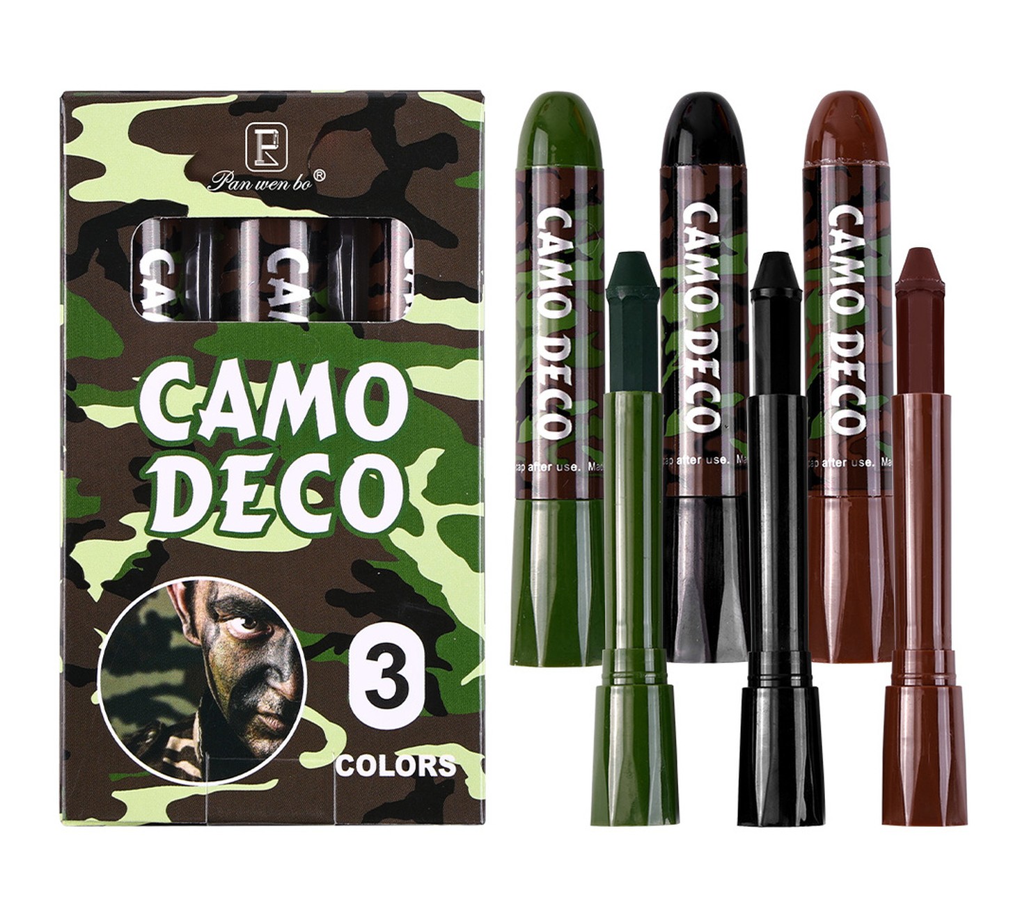 Toybit Sada maskovacích barev na obličej a tělo Camouflage 3ks