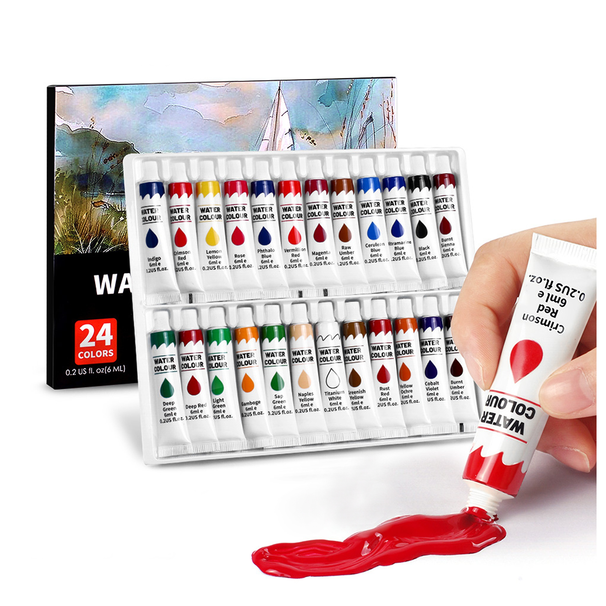 Toybit Velká sada akvarelových barev v tubách Premium 24 ks