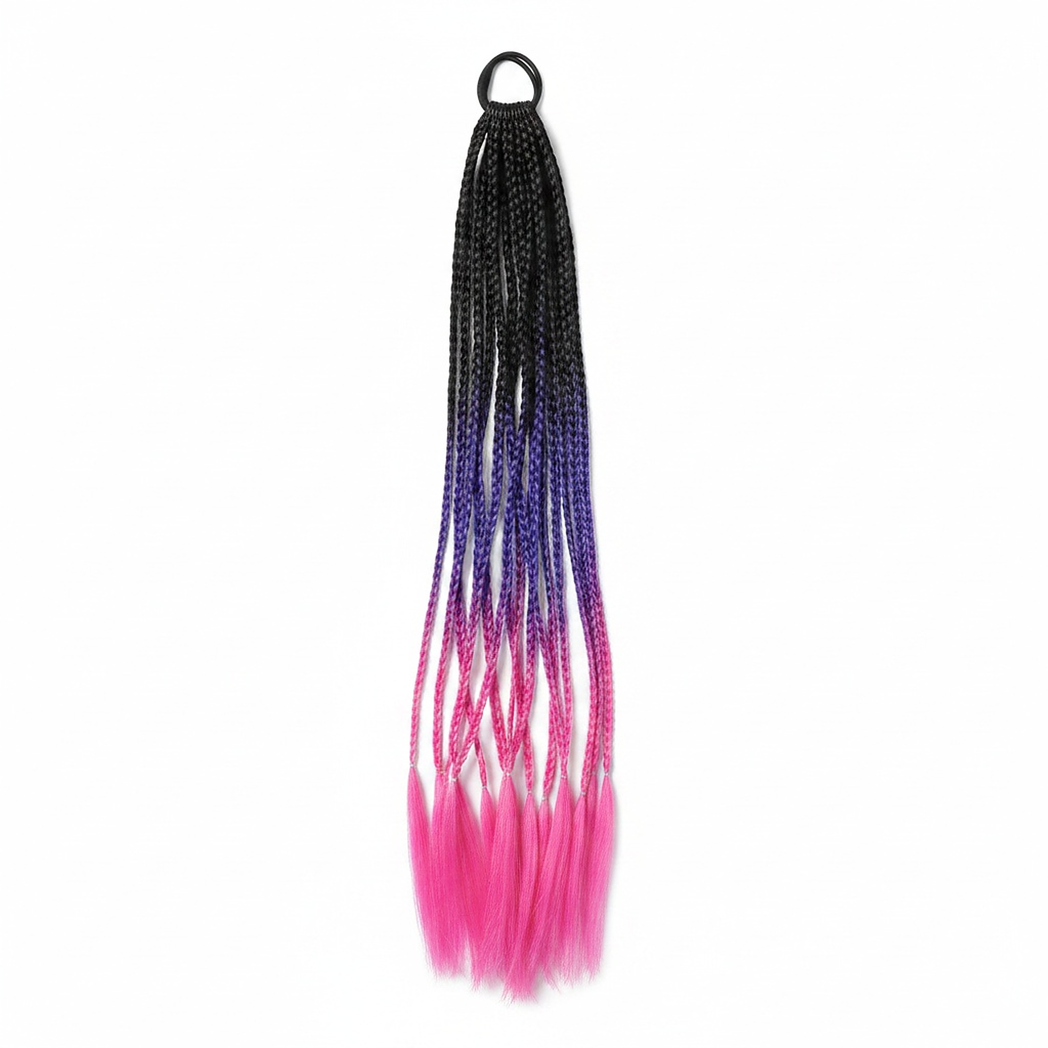 FunCo Copánky s gumičkou Crazy braids Pink 60cm