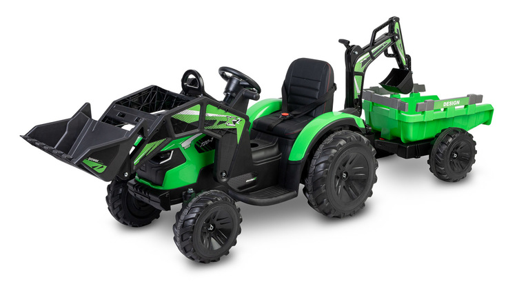 Elektrický traktor-bagr TOYZ HERCULES GREEN